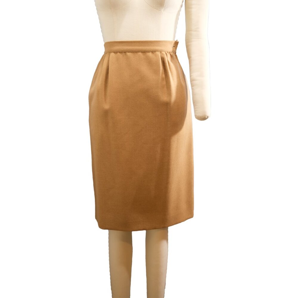 Vintage Valentino Beige Alpaca/Wool Pencil Skirt NWT - High Waist - Size 6